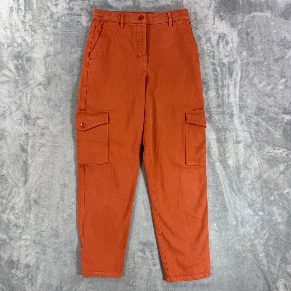 Wilfred Free Aritzia High Rise Cargo Tapered Pants Women's Size 6 Burnt Orange